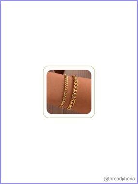 Chunky Gold Plated Cuban Link Bracelet for Women